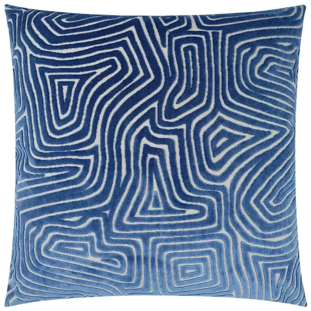 Vertigo Blue Abstract Blue Large Throw Pillow Insert