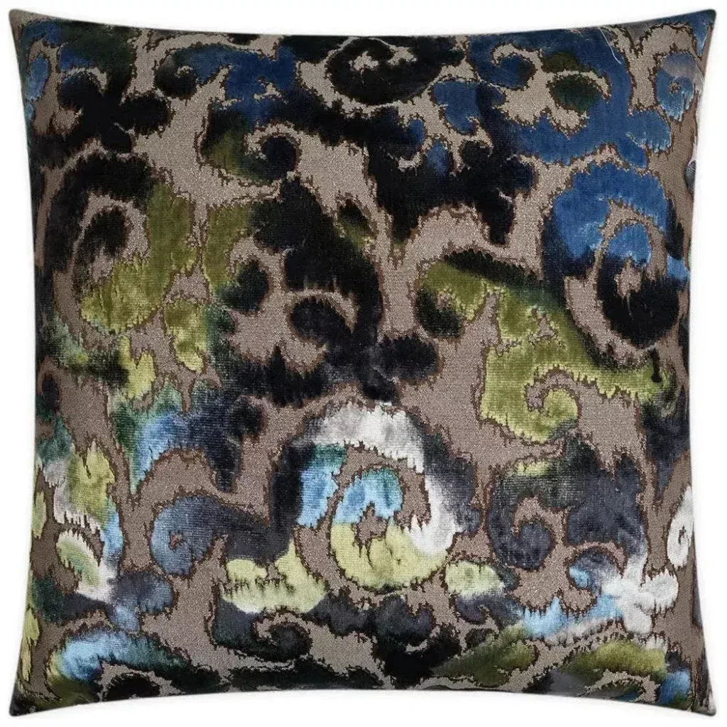 Vicenza Green Blue Navy Large Throw Pillow Insert