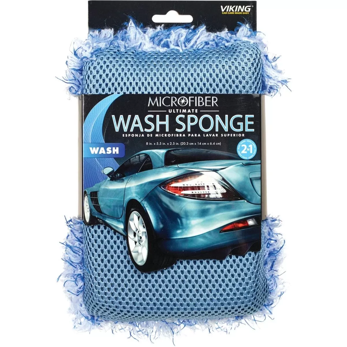 Viking 5-1/2 In. W X 8 In. L X 2-1/2 In. D 2n1 Ultimate Car Wash Sponge
