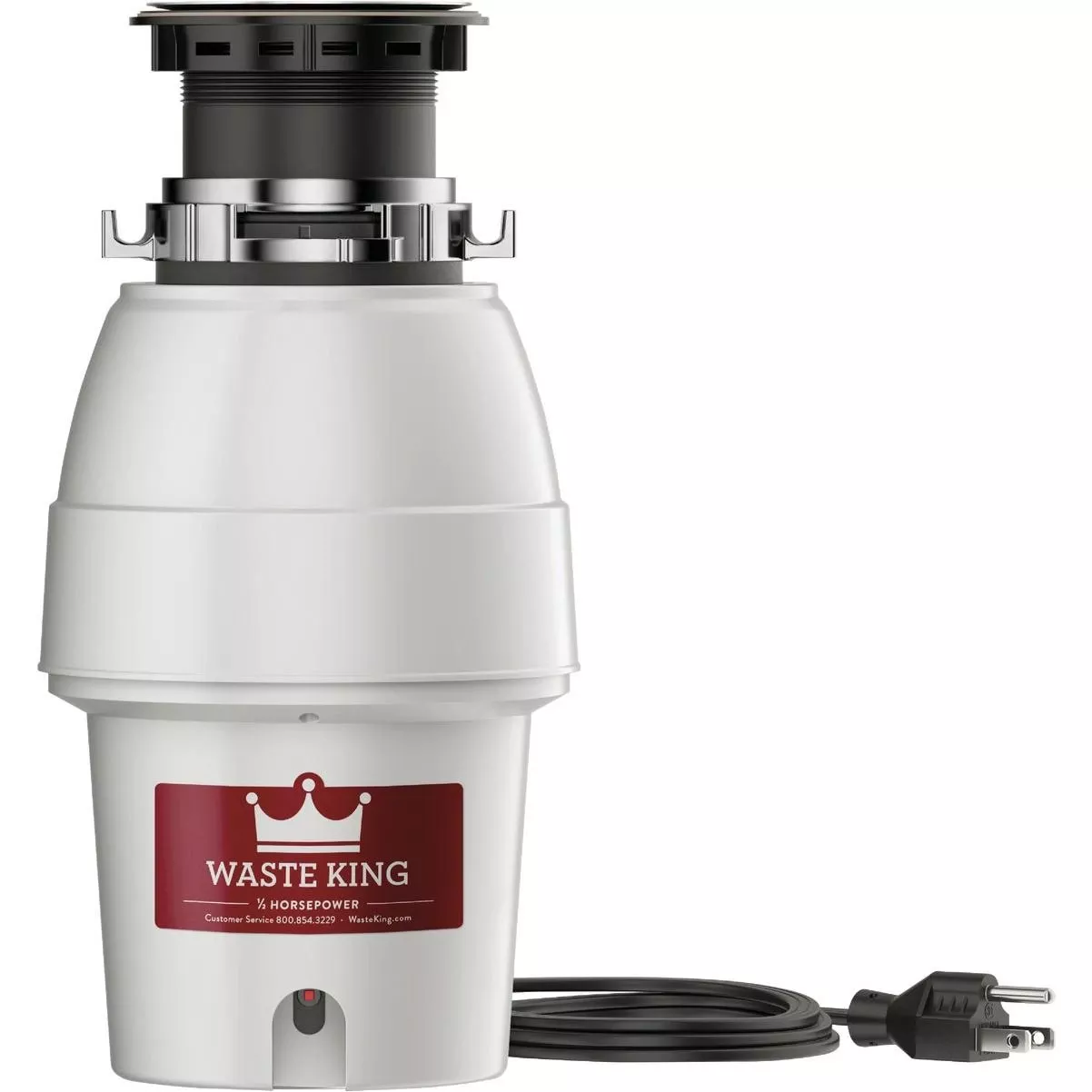 Waste King Legend Series 1/2 Hp Garbage Disposer, 5 Year Warranty