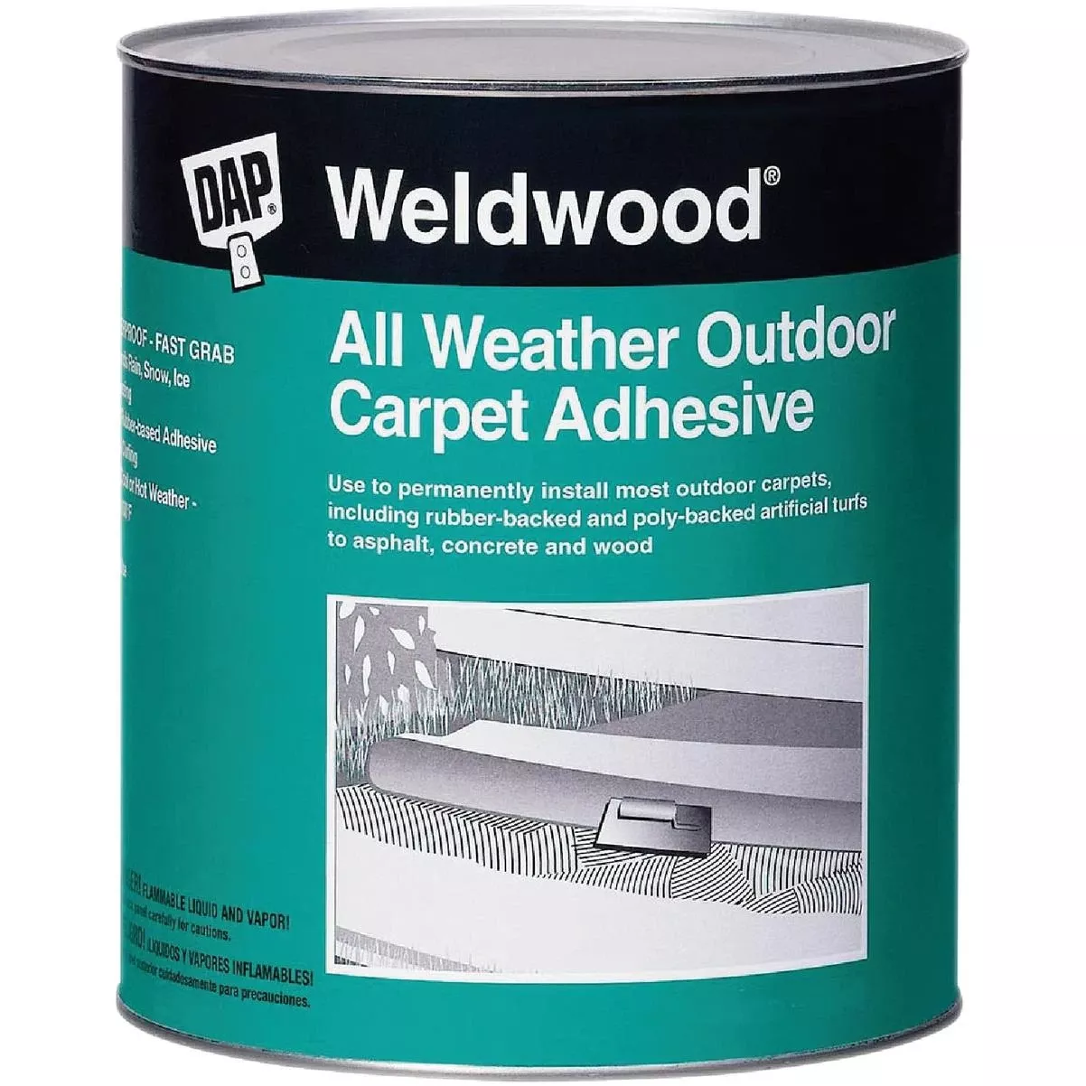 Weldwood All Weather Outdoor Carpet Adhesive, 1 Qt.