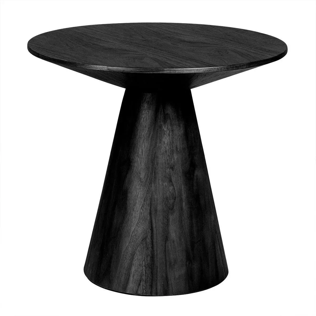 Wesley 24" Round Side Table in Matte Black