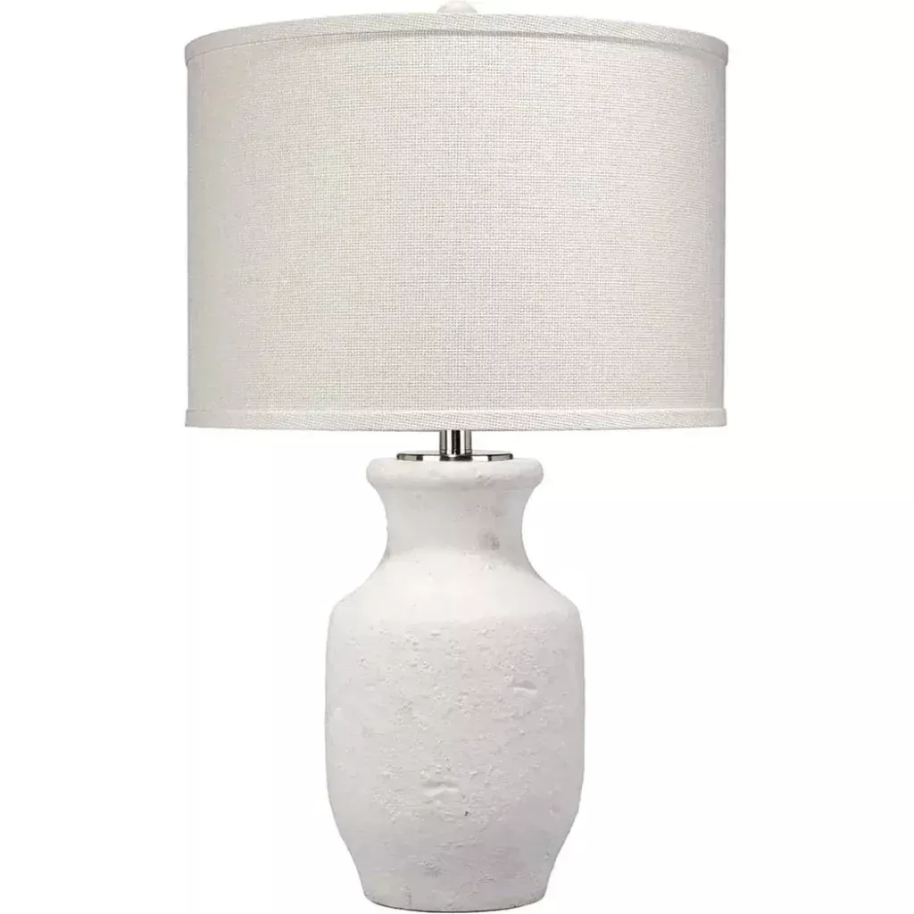White Cement Gilbert Table Lamp