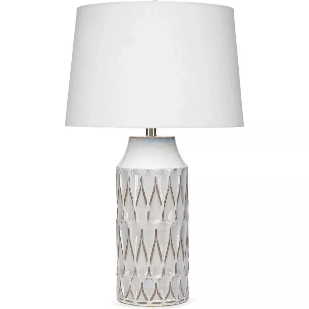 White Ceramic Dalia Table Lamp