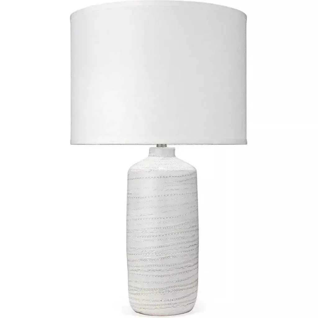 White Ceramic Trace Table Lamp