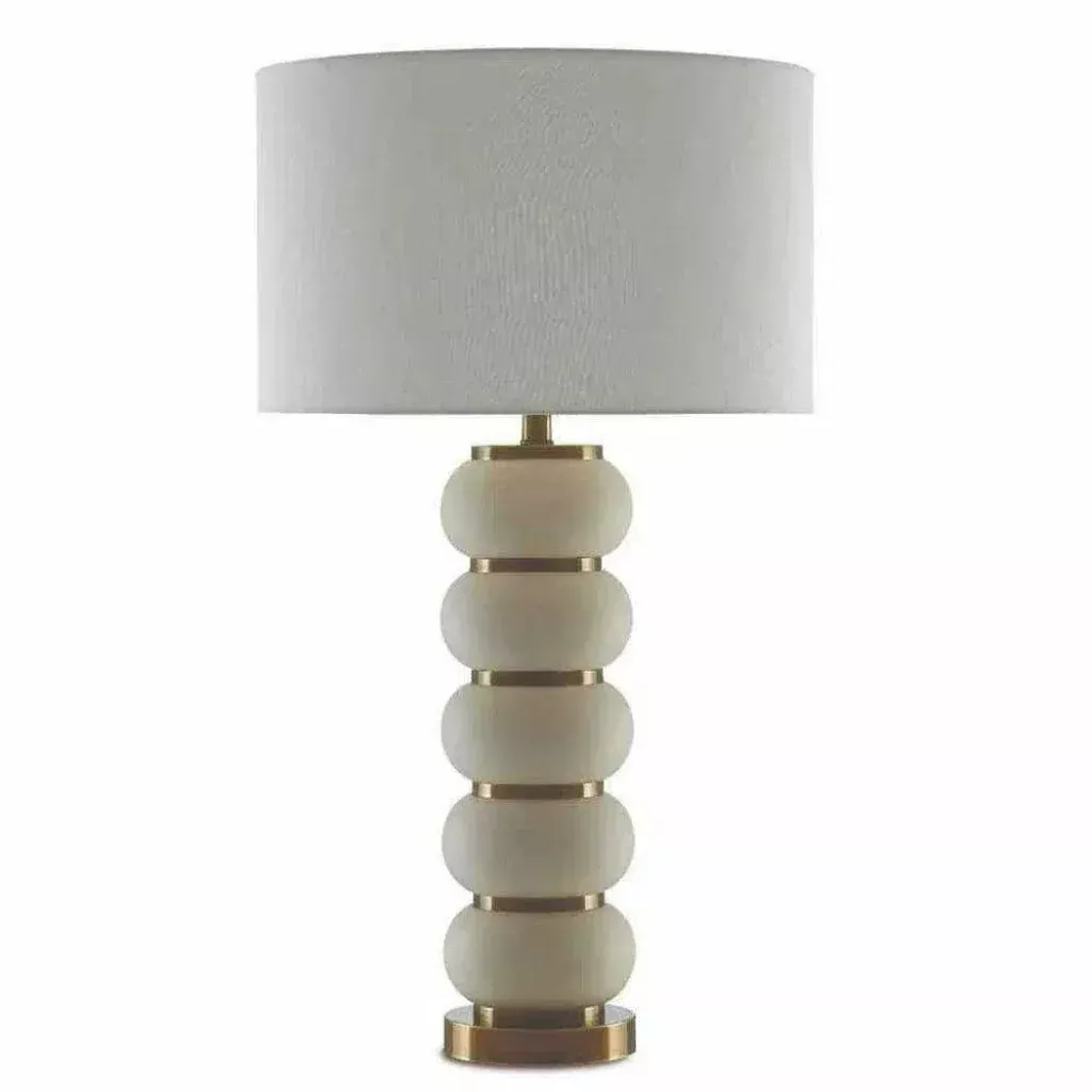White Mud Antique Brass Luko Table Lamp