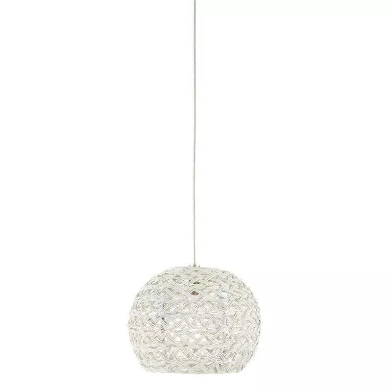 White Painted Silver Piero 1-Light Multi-Drop Pendant