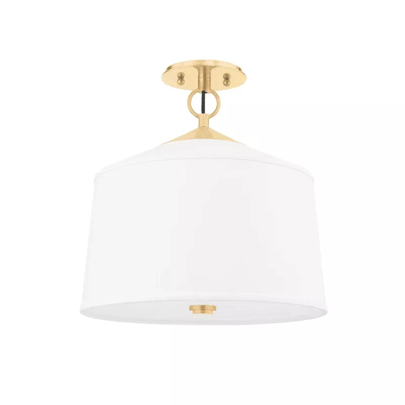 White Plains 1 Light Semi Flush Mount
