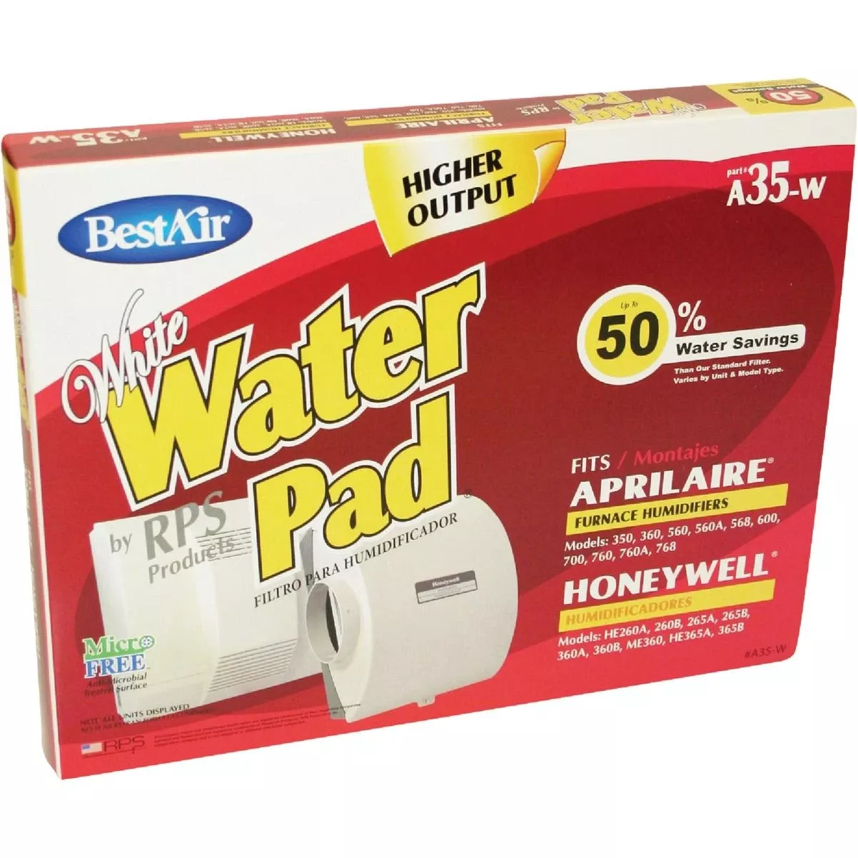 White Waterpad A35w Humidifier Wick Filter