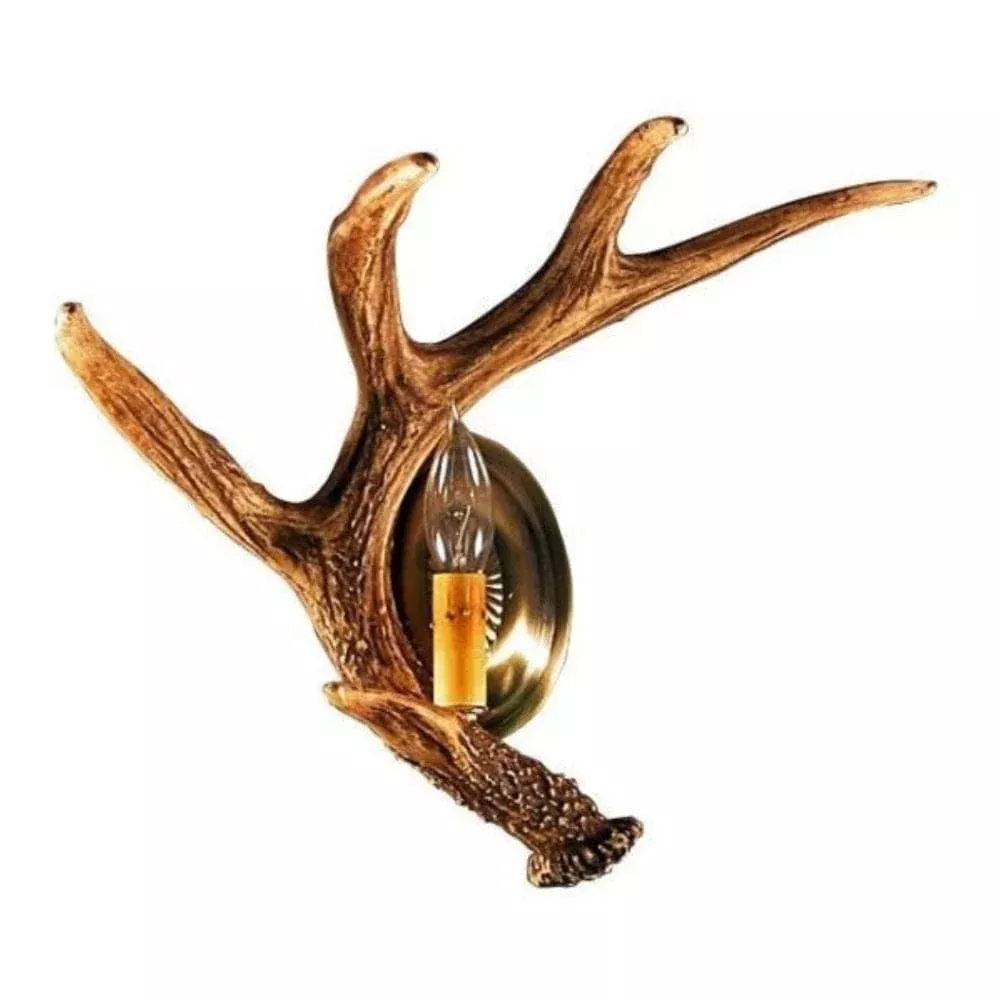 Whitetail Antler Single Wall Sconce