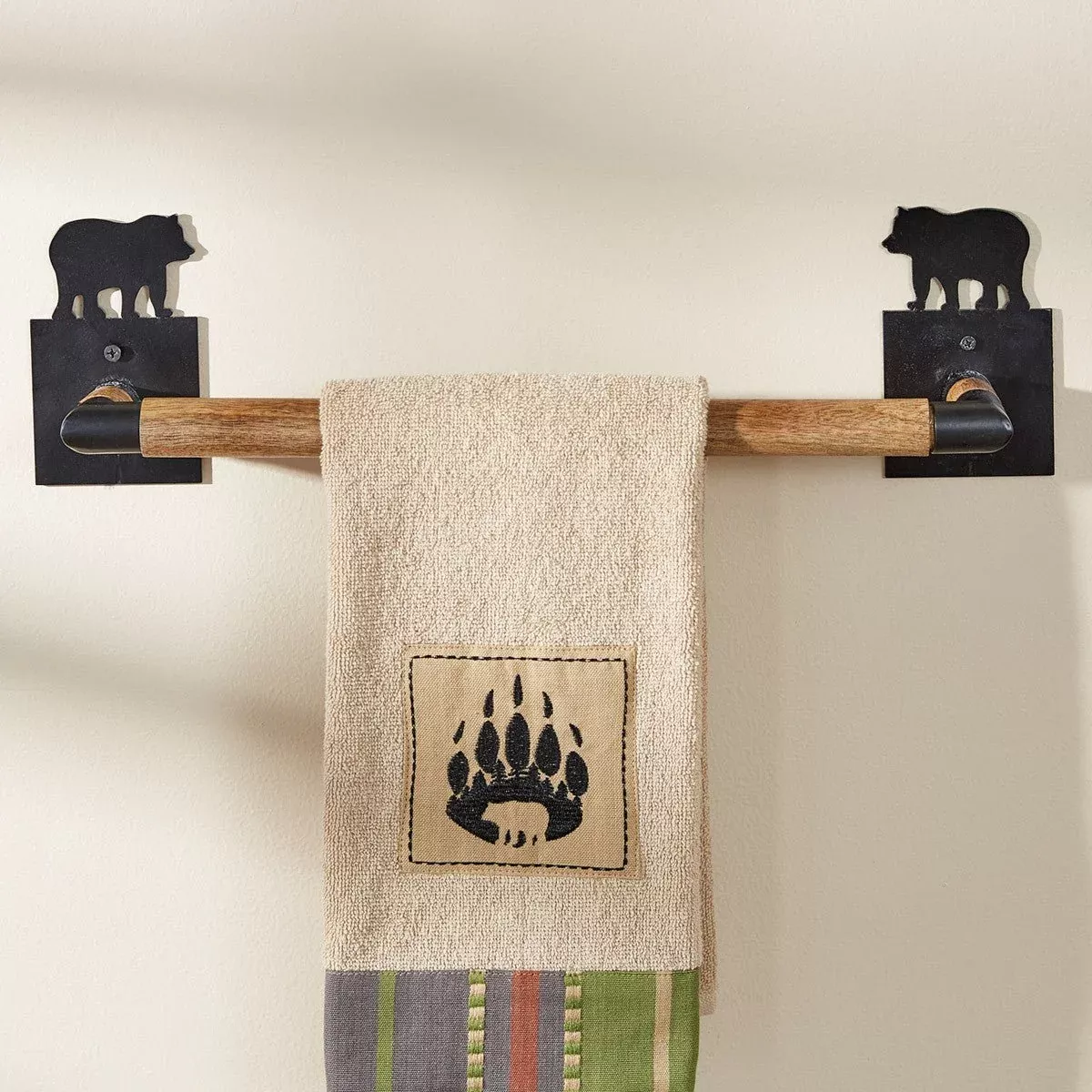 Wild Woods Bear Towel Bar - 16"