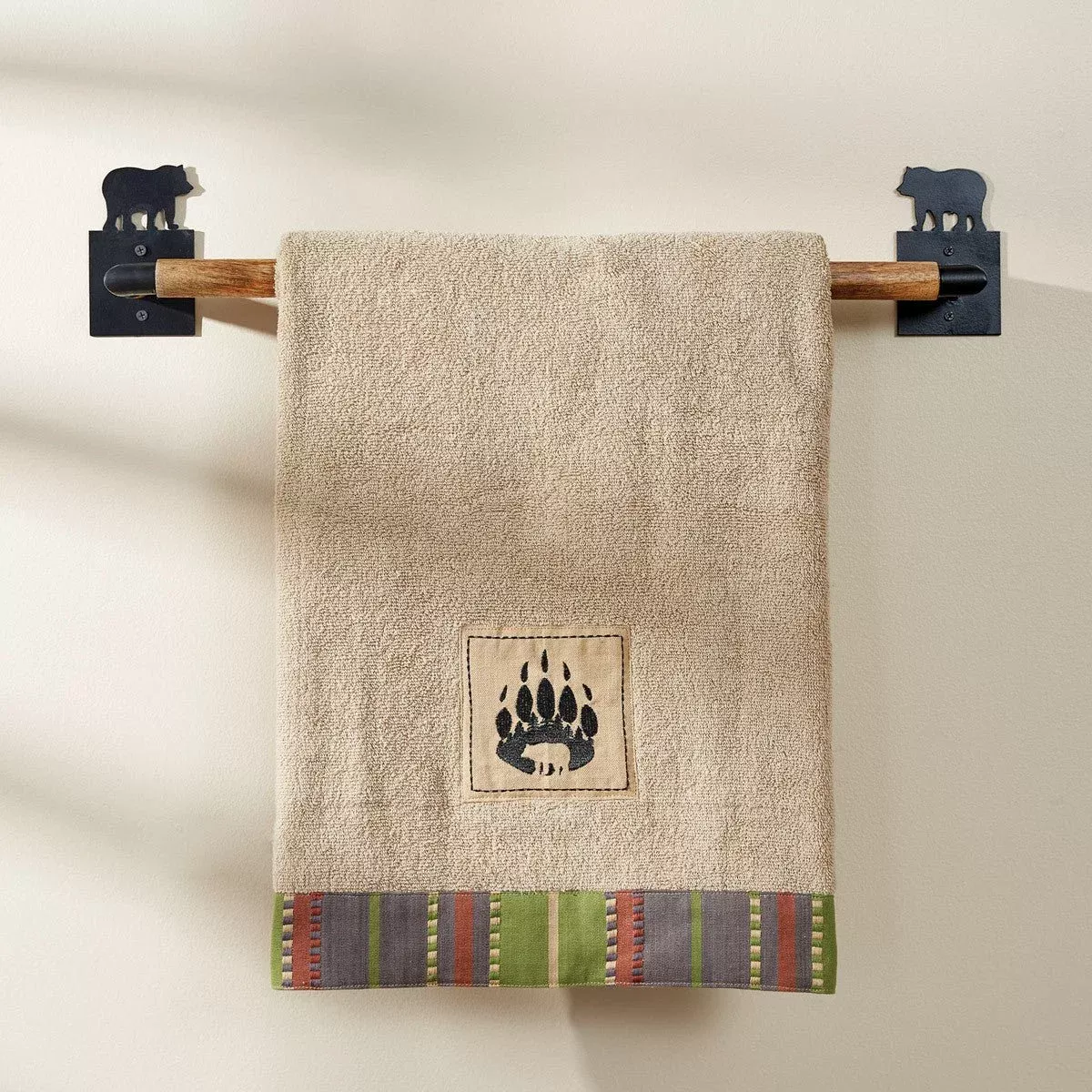 Wild Woods Bear Towel Bar - 24"