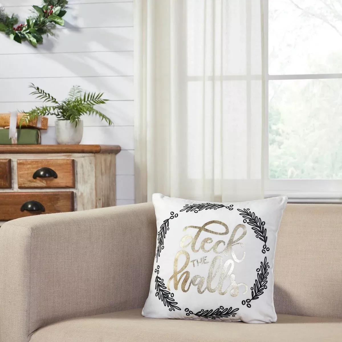 Wintergleam Deck The Halls Pillow