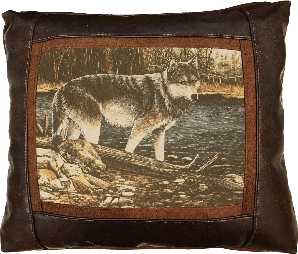 Wolf Frame Pillow by Sweetwater
