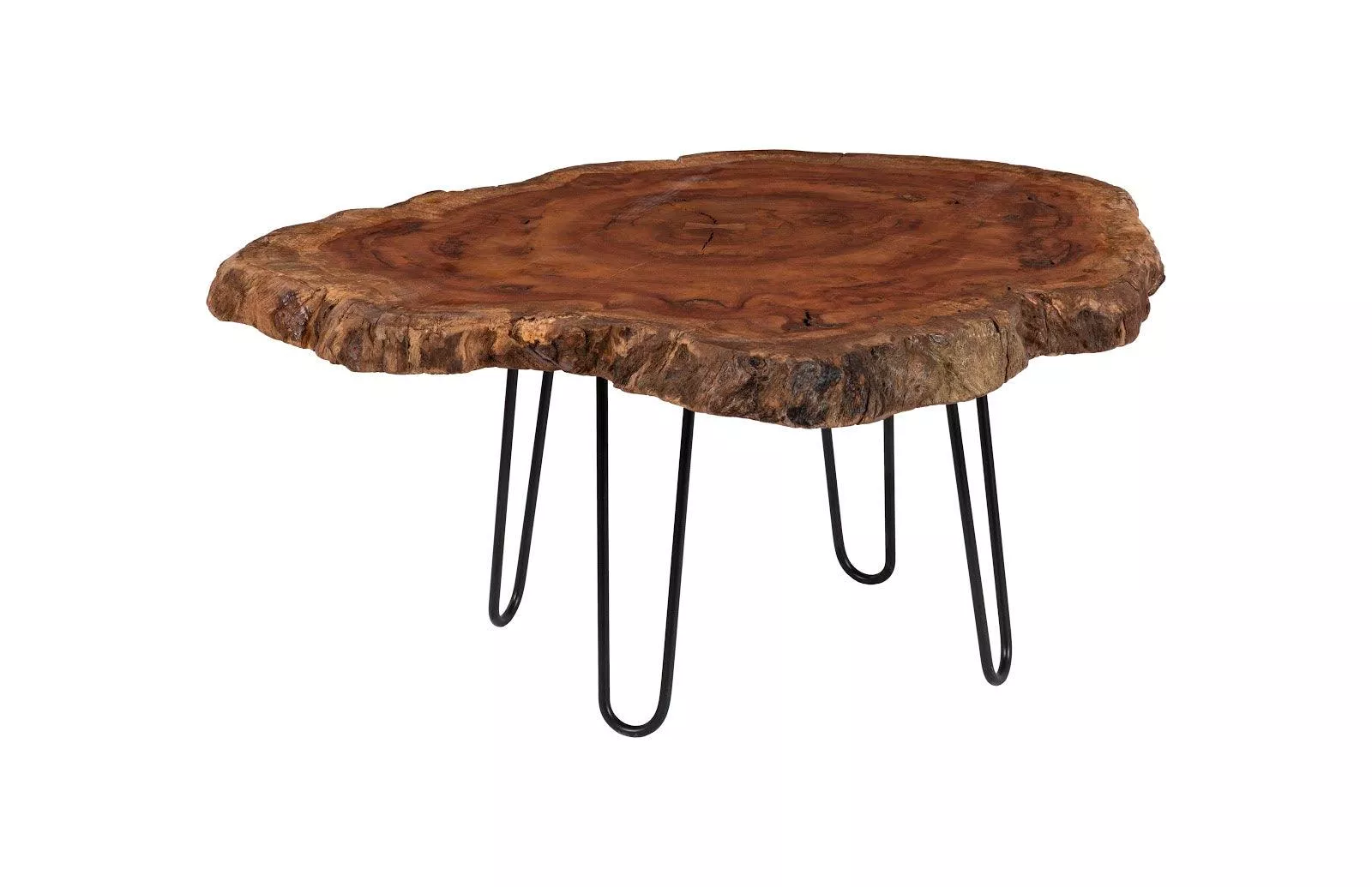 Wood Coffee Table, Forged Legs