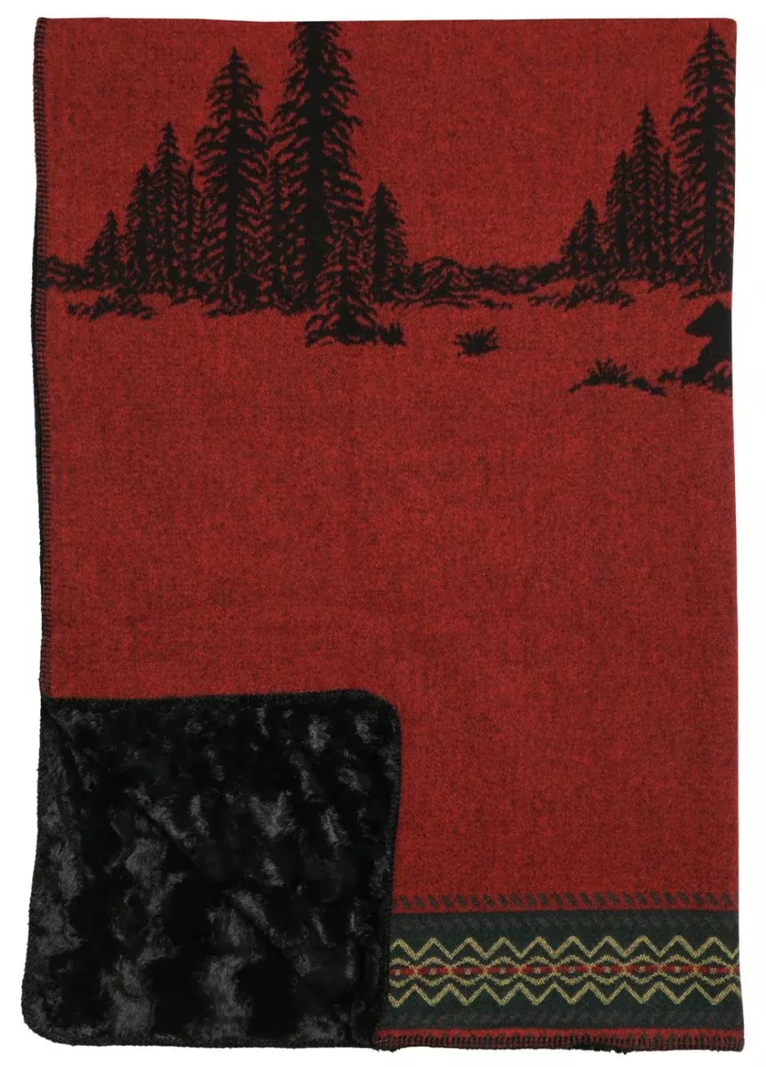 Wooded River Bear Premier Throw