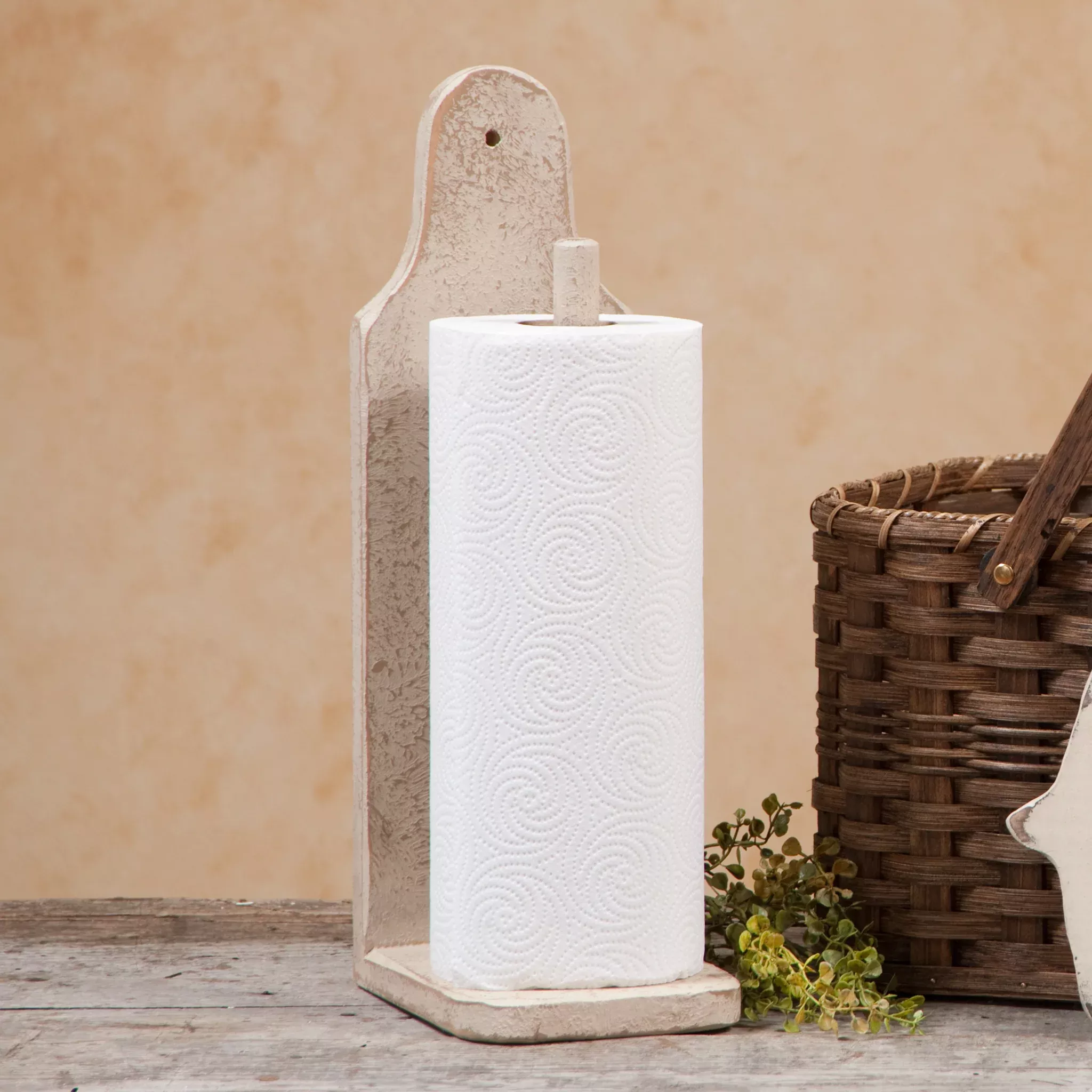 Wooden Paper Towel Holder