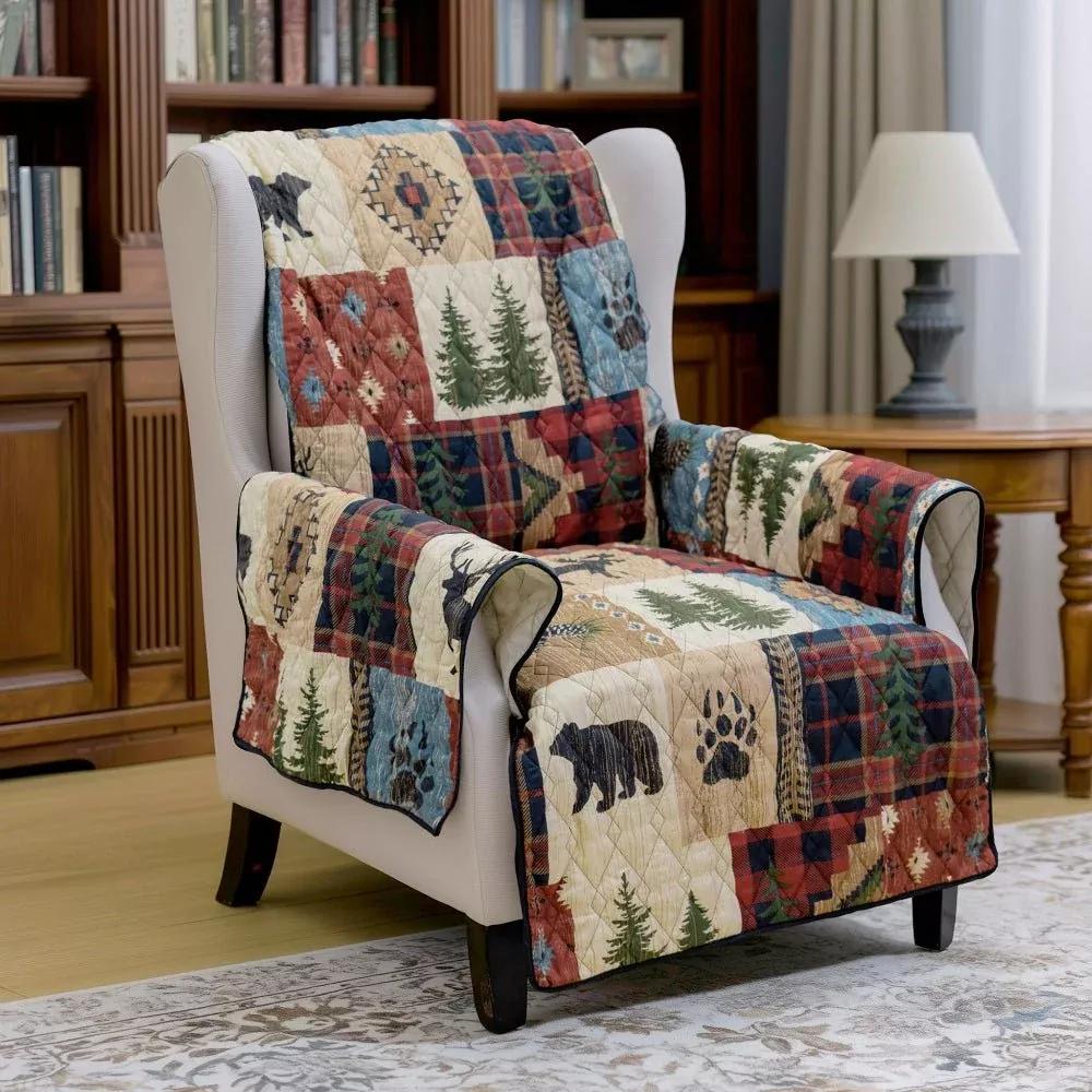Woodland Patch Quilted Chair Cover