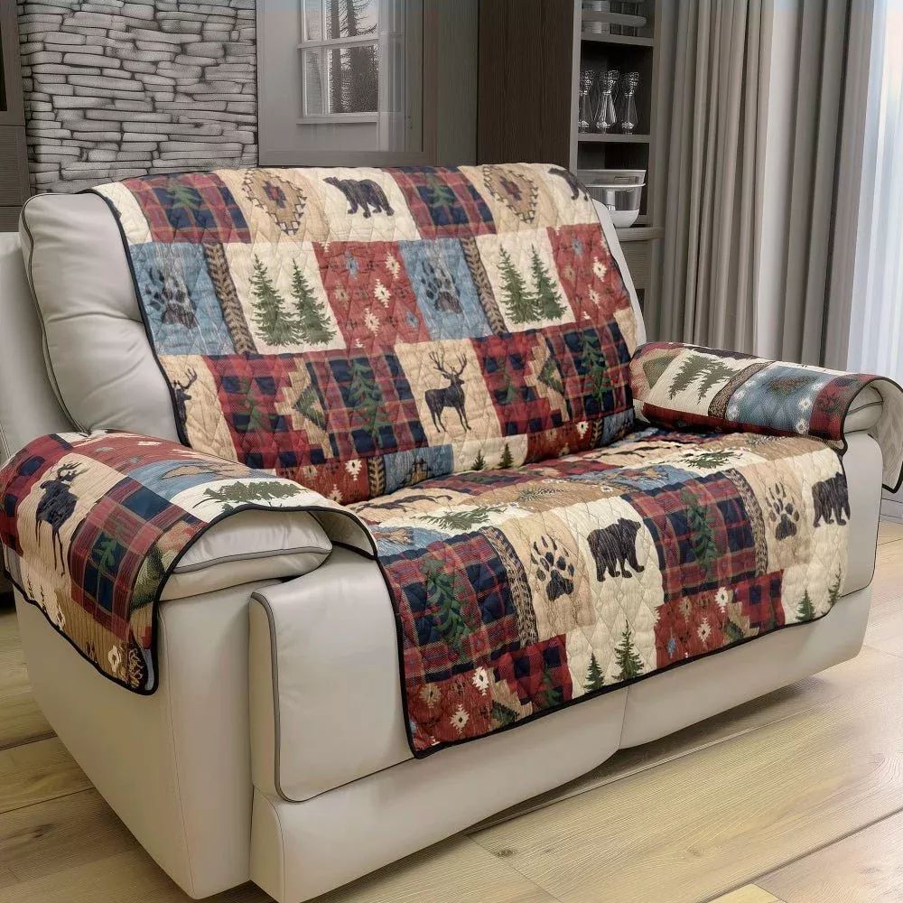 Woodland Patch Quilted Loveseat Cover