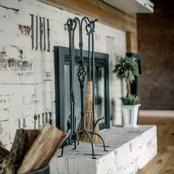 Woven Fireplace Tool Set - 5 Pc