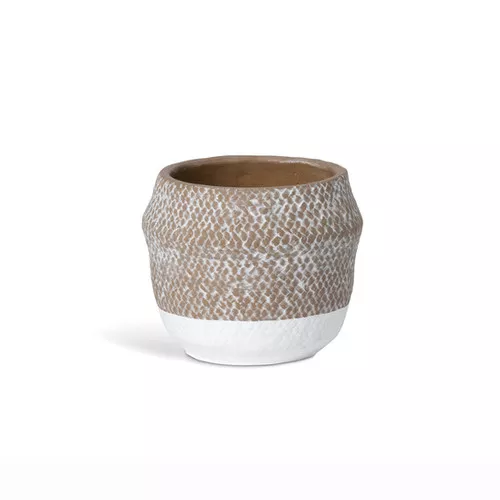 Woven Pattern Cement Pot