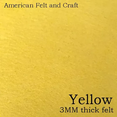 Yellow- 3mm thick felt sheet