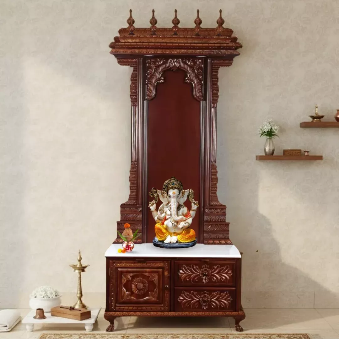 Yogika Teak Wood Mandap (Brown)