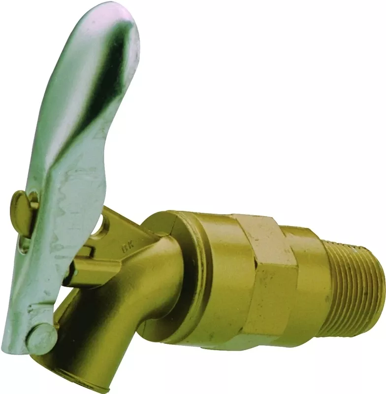 Zamac Drum & Barrel Faucet, Painted Brass, 3/4 In.