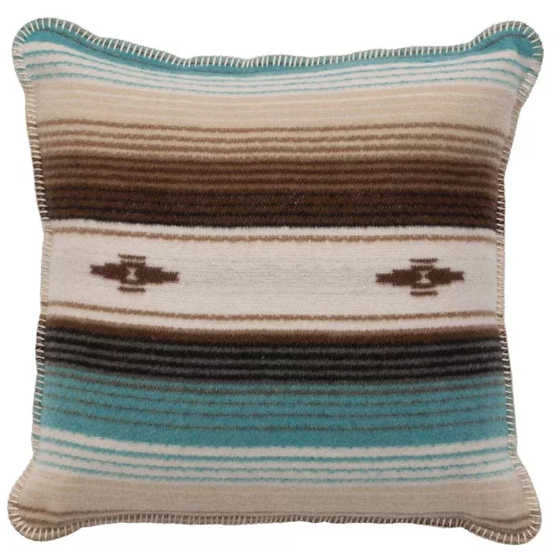 Zarape Wool Throw Pillow