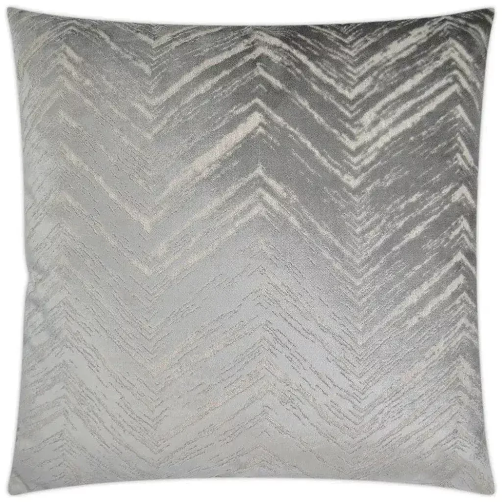 Zermatt Silver Chevron Silver Large Throw Pillow Insert