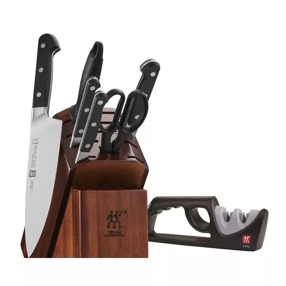 Zwilling Pro 7-Piece Knife Block Set with Bonus Sharpener